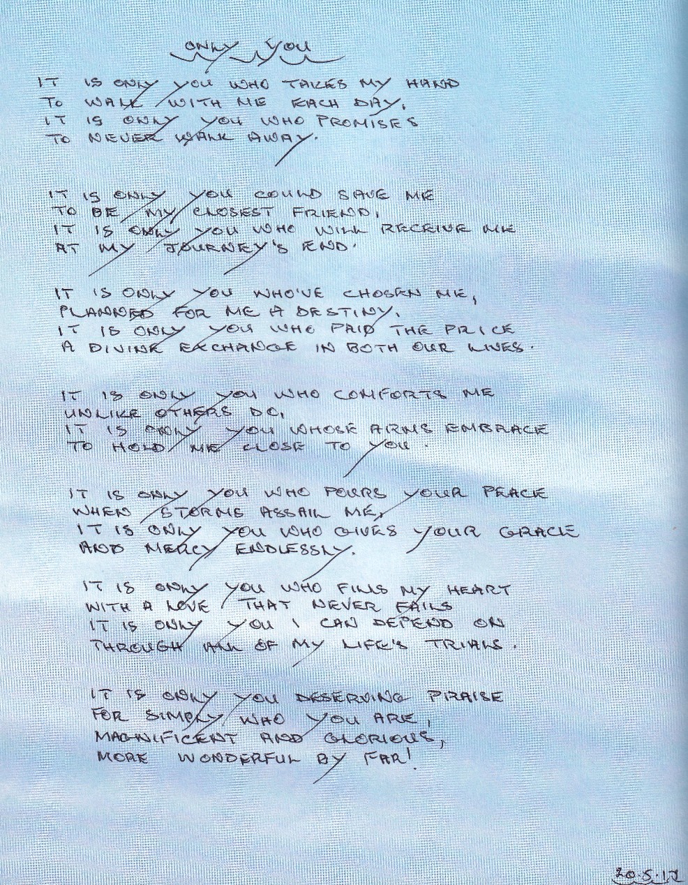 poem, spiritual, religious, christian, only you